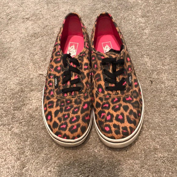 kids leopard print vans